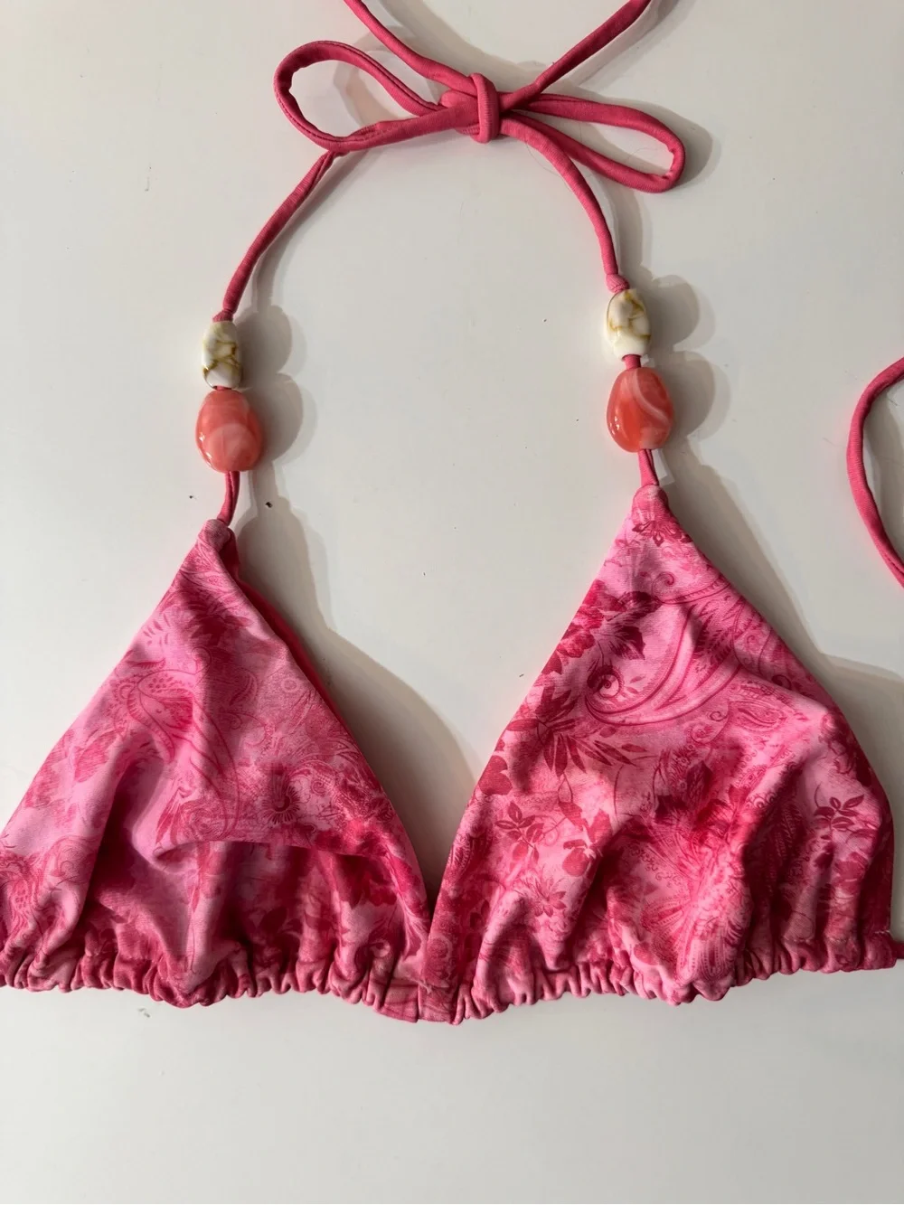 PEPPERMAYO Pink Floral Tie-String Bikini Set with Sarong - Picture 3 of 6